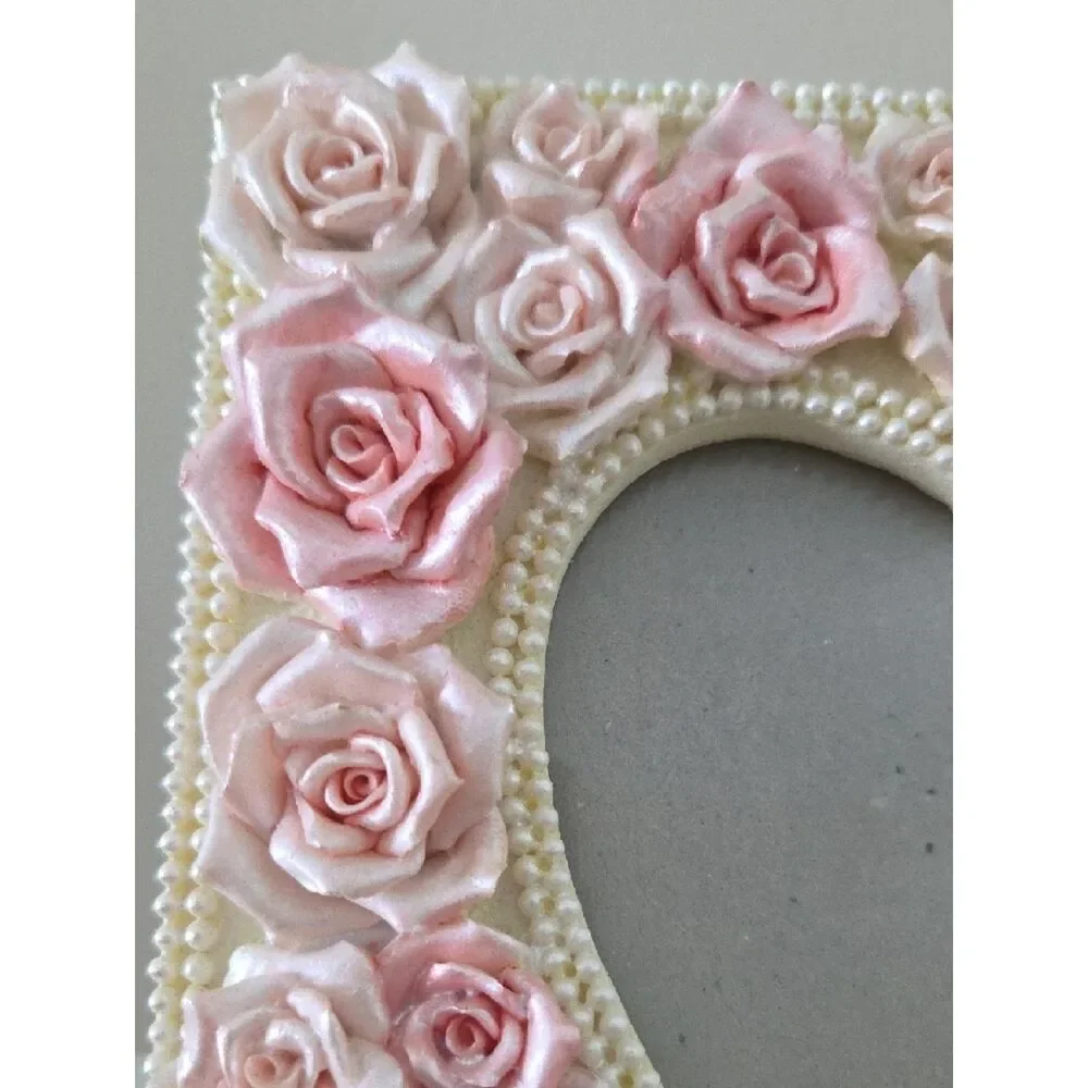 Floral Ceramic Heart Photo Frame